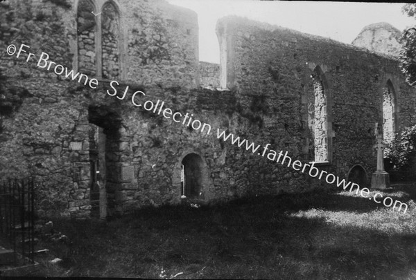FRIARY N.WALL OF CHURCH WITH WINDOWS BLOCKED & TOWER & 